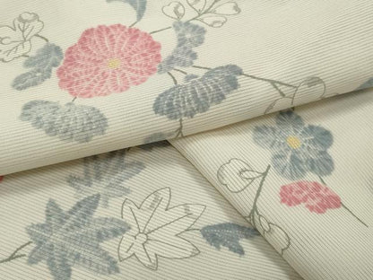 平和屋着物＊夏物　小紋　絽　枝花文　正絹　逸品　未使用　CABG4276gh