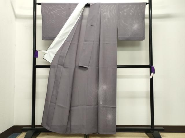 平和屋着物＊夏物　訪問着　絽　コオロギ　蛍暈し　正絹　逸品　CABG4277gh