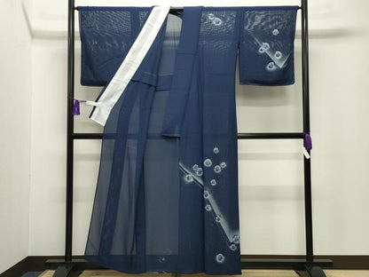平和屋着物＊夏物　訪問着　絽　手描き　水玉　暈し染め　正絹　逸品　CABG4278gh