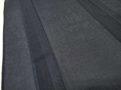 平和屋着物＊夏物　色無地　絽　漆黒色　正絹　逸品　CABG4282gh