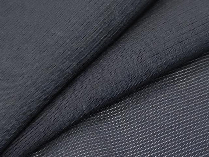 平和屋着物＊夏物　色無地　絽　漆黒色　正絹　逸品　CABG4282gh