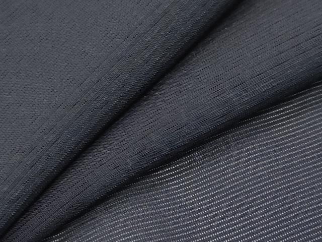 平和屋着物＊夏物　色無地　絽　漆黒色　正絹　逸品　CABG4282gh