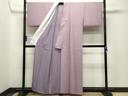 平和屋着物＊夏物　色無地　絽　紅藤色　正絹　逸品　CABG4285gh