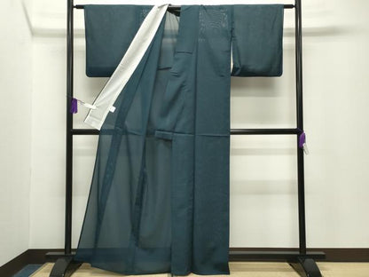 平和屋着物＊夏物　色無地　絽　褐返色　さんび謹製　洗える着物　CABG4288gh