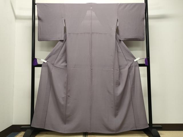 平和屋着物＊夏物　色無地　絽　鳩羽鼠色　正絹　逸品　CABG4289gh
