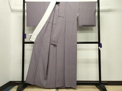 平和屋着物＊夏物　色無地　絽　鳩羽鼠色　正絹　逸品　CABG4289gh