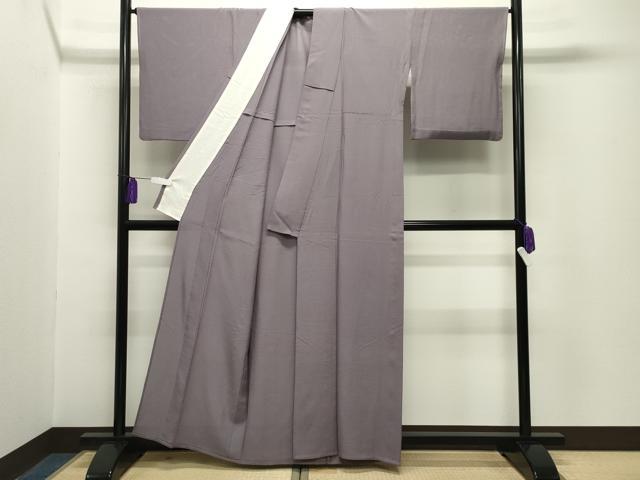 平和屋着物＊夏物　色無地　絽　鳩羽鼠色　正絹　逸品　CABG4289gh