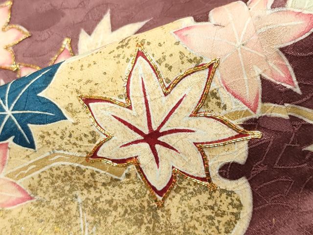 平和屋着物■豪華色留袖 駒刺繍 雪輪重ね花文 金銀彩 正絹 逸品 CABG4298gh