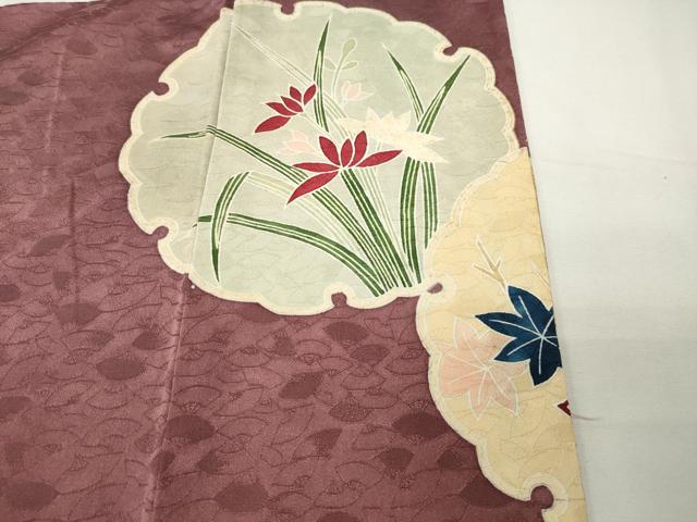 平和屋着物■豪華色留袖 駒刺繍 雪輪重ね花文 金銀彩 正絹 逸品 CABG4298gh