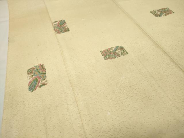 平和屋着物■上質な小紋 色紙吉祥花文 正絹 逸品 CABG4303gh