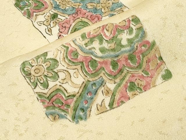 平和屋着物■上質な小紋 色紙吉祥花文 正絹 逸品 CABG4303gh
