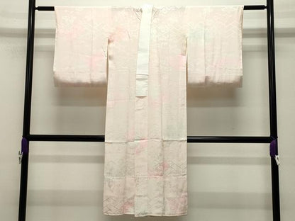 平和屋着物■長襦袢 無双仕立て 桐笹花地紋 暈し染め 正絹 逸品 CABG4304gh