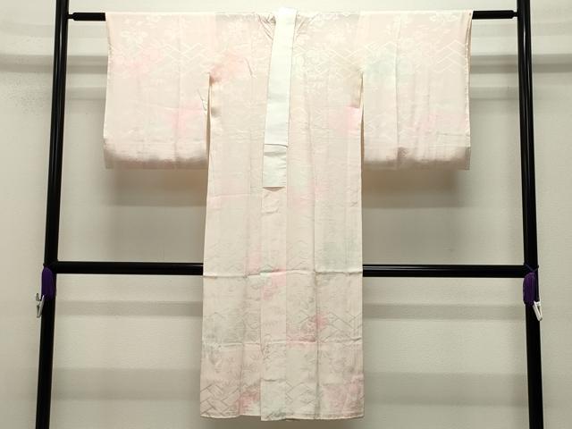 平和屋着物■長襦袢 無双仕立て 桐笹花地紋 暈し染め 正絹 逸品 CABG4304gh