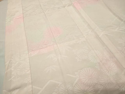 平和屋着物■長襦袢 無双仕立て 桐笹花地紋 暈し染め 正絹 逸品 CABG4304gh