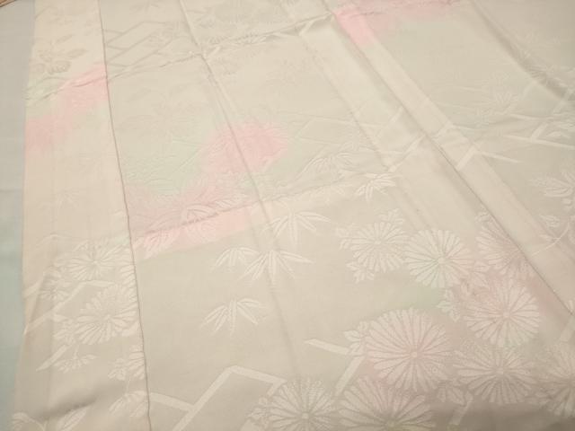 平和屋着物■長襦袢 無双仕立て 桐笹花地紋 暈し染め 正絹 逸品 CABG4304gh