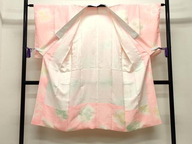 平和屋着物■長襦袢 袷 流水花地紋 蛍暈し 正絹 逸品 未使用 CABG4305gh