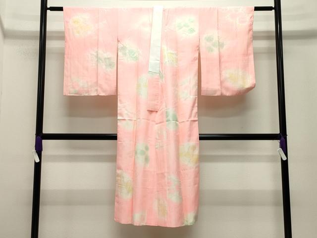 平和屋着物■長襦袢 袷 流水花地紋 蛍暈し 正絹 逸品 未使用 CABG4305gh