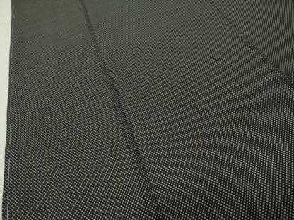 平和屋着物■上質なお召　十字絣文様　黒地　正絹　逸品　未使用　CABG4310gh