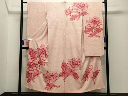 平和屋着物■豪華振袖　総絞り　枝椿　正絹　逸品　CABG4315gh