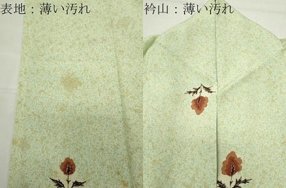 平和屋着物■上質な小紋 草花文 正絹 逸品 CABG4317gh