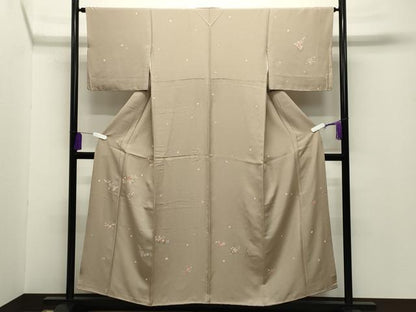 平和屋着物■訪問着 作家物 花籠文 金糸 正絹 逸品 CABG4319gh