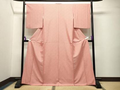 平和屋着物■江戸小紋 舞花文 反端付き 正絹 逸品 CABG4321gh