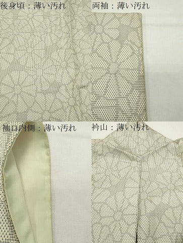 平和屋着物■上質なお召 舞花文 正絹 逸品 CABG4322gh