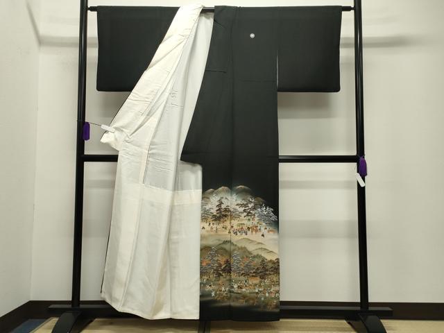 平和屋着物■豪華黒留袖　作家物　葵祭　暈し染め　金彩　正絹　逸品　CABG4327gh