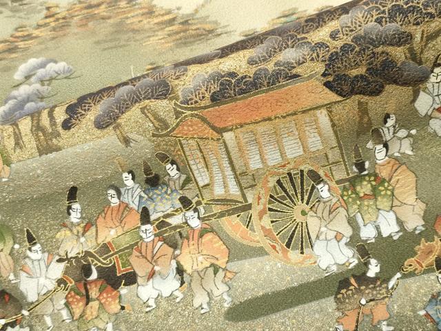 平和屋着物■豪華黒留袖　作家物　葵祭　暈し染め　金彩　正絹　逸品　CABG4327gh