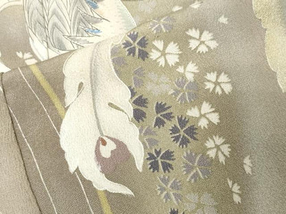 平和屋着物■豪華黒留袖　駒刺繍　鳳凰花文　暈し染め　金銀彩　正絹　逸品　CABG4337gh