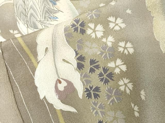 平和屋着物■豪華黒留袖　駒刺繍　鳳凰花文　暈し染め　金銀彩　正絹　逸品　CABG4337gh