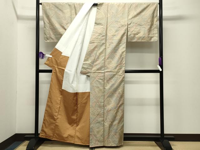 平和屋着物■本場大島紬 7マルキ 幾何学文様 正絹 逸品 未使用 CABG4341gh