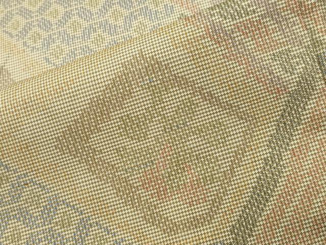 平和屋着物■本場大島紬 7マルキ 幾何学文様 正絹 逸品 未使用 CABG4341gh