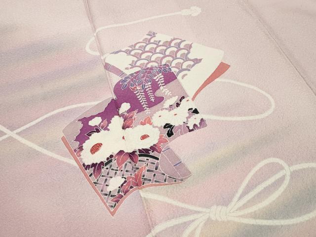 平和屋着物■訪問着　冊子花文　暈し染め　正絹　逸品　CABG4346gh