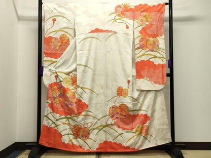 平和屋着物■豪華振袖　駒刺繍　鼓花文　金銀彩　正絹　逸品　CABG4349gh