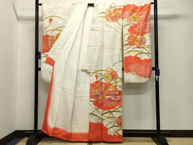 平和屋着物■豪華振袖　駒刺繍　鼓花文　金銀彩　正絹　逸品　CABG4349gh