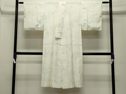 平和屋着物■長襦袢　無双仕立て　枝葉地紋　暈し染め　正絹　逸品　CABG4356gh