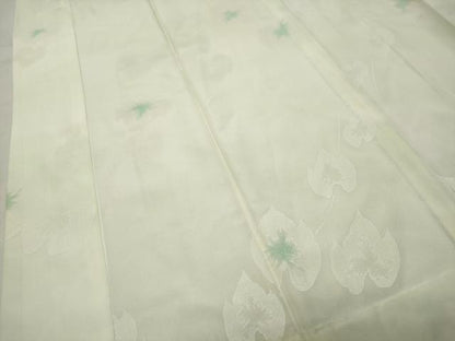 平和屋着物■長襦袢　無双仕立て　枝葉地紋　暈し染め　正絹　逸品　CABG4356gh