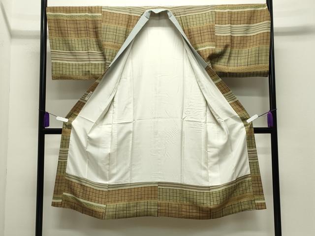 平和屋着物○男性 長襦袢 袷 横段吉祥文 田中屋謹製 正絹 逸品 CABG4365gh