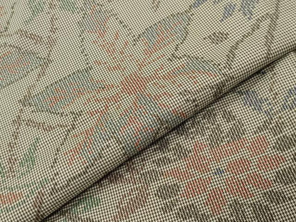 平和屋着物●本場大島紬　7マルキ　草花文　正絹　逸品　未使用　CABG4369gh