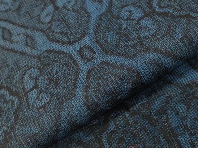 平和屋着物●本場大島紬　割り込み絣　菱吉祥文　正絹　逸品　CABG4374gh