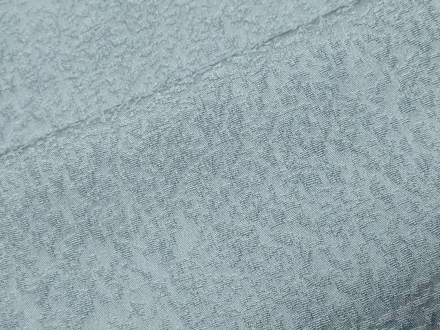 平和屋着物●上質な色無地　紋意匠　霞地紋　秘色色　正絹　逸品　CABG4377gh