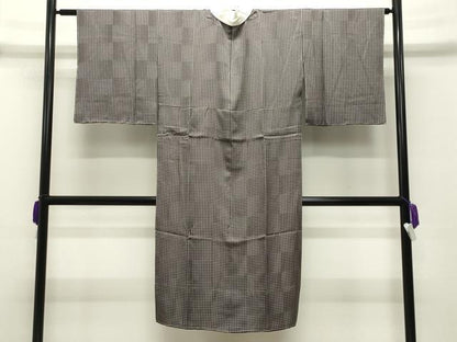 平和屋着物●長襦袢　無双仕立て　格子柄　やまと誂製　綿　逸品　未使用　CABG4382gh