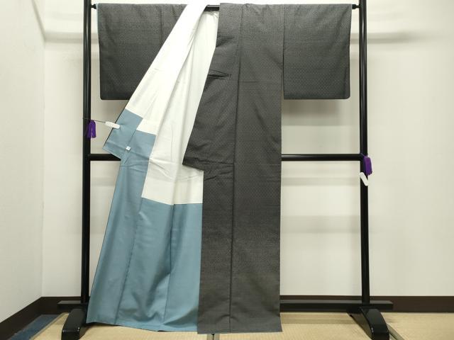 平和屋着物●日本工芸会正会員　林宗平　塩沢紬　絣の里　証紙付き　正絹　逸品　CABG4384gh