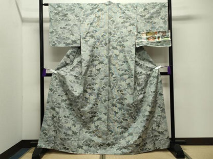 平和屋着物●都喜ヱ門　本場大島紬　7マルキ　総絣　草木文　藤絹織物謹製　証紙付き　正絹　逸品　CABG4385gh