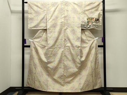 平和屋着物●都喜ヱ門　本場大島紬　7マルキ　菱吉祥文　藤絹織物謹製　証紙付き　正絹　逸品　CABG4388gh