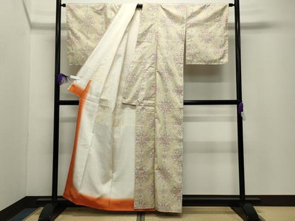 平和屋着物●都喜ヱ門　本場大島紬　7マルキ　菱吉祥文　藤絹織物謹製　証紙付き　正絹　逸品　CABG4388gh