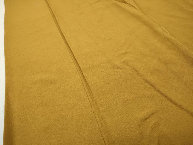 平和屋着物●上質な色無地　山吹茶色　正絹　逸品　CABG4394gh