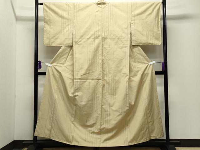 平和屋着物●上質な紬　間道　正絹　逸品　CABG4395gh