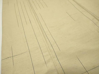 平和屋着物●上質な紬　間道　正絹　逸品　CABG4395gh